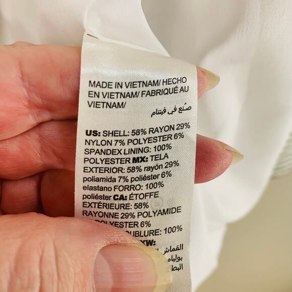 NEW Chicos Size 2 US L Striped Blazer Jacket White Black Nautical Career Stretch - Picture 10 of 10